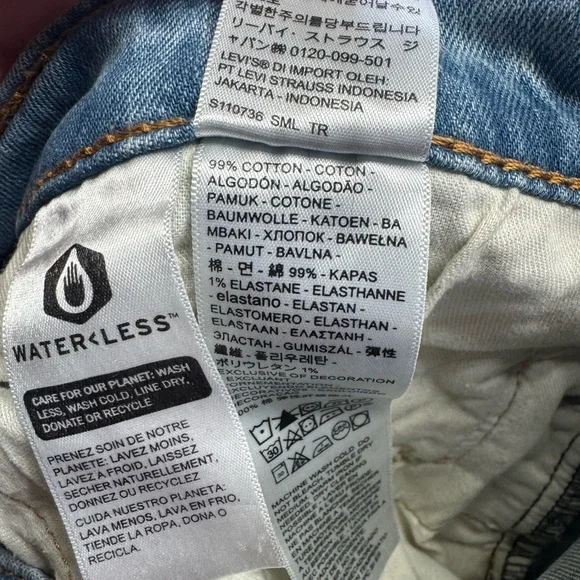 Levis 514 Men's Medium Wash 32x32 Blue Jeans Classic Straight Stretch Denim - Picture 5 of 8